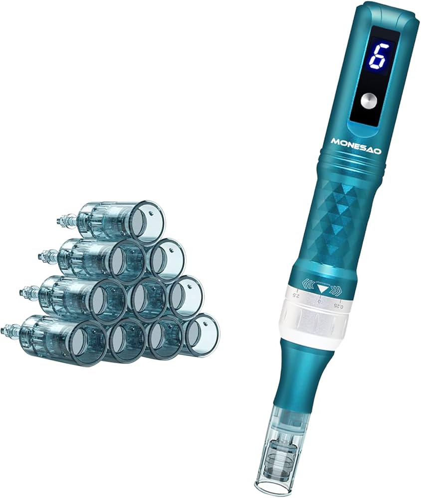 Home Use Microneedling Microneedle Skin Care Beauty Kit Tool for Face Hair Beard | Amazon (US)