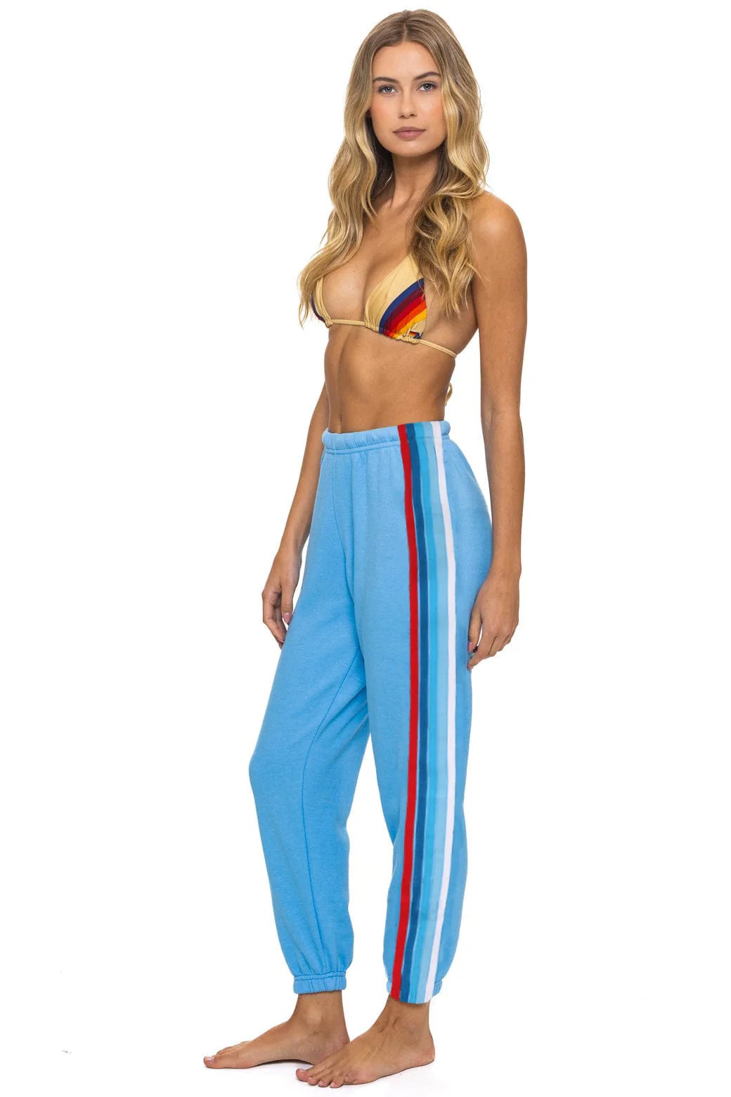5 Stripe America Women's Sweatpants \u2013 Sky | Aviator Nation | Aviator Nation