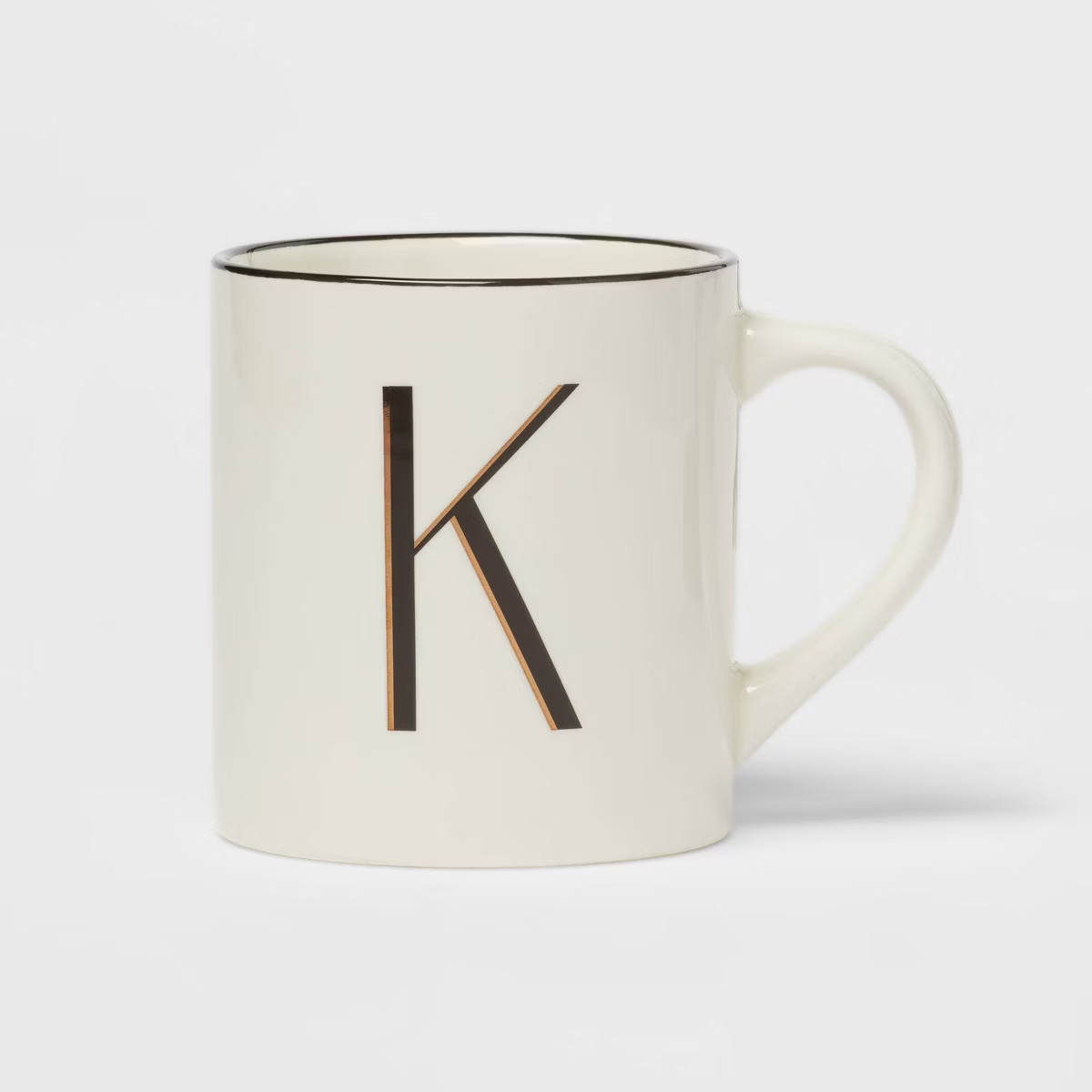 16oz Stoneware Monogram Mug Ivory - Threshold™ | Target