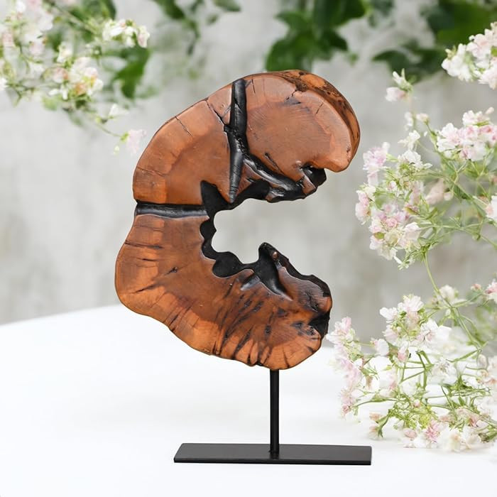 WELLAND Rustic Date Tree Sculpture, Wood Tabletop Sculpture Collectible Decoration for Home Offic... | Amazon (US)