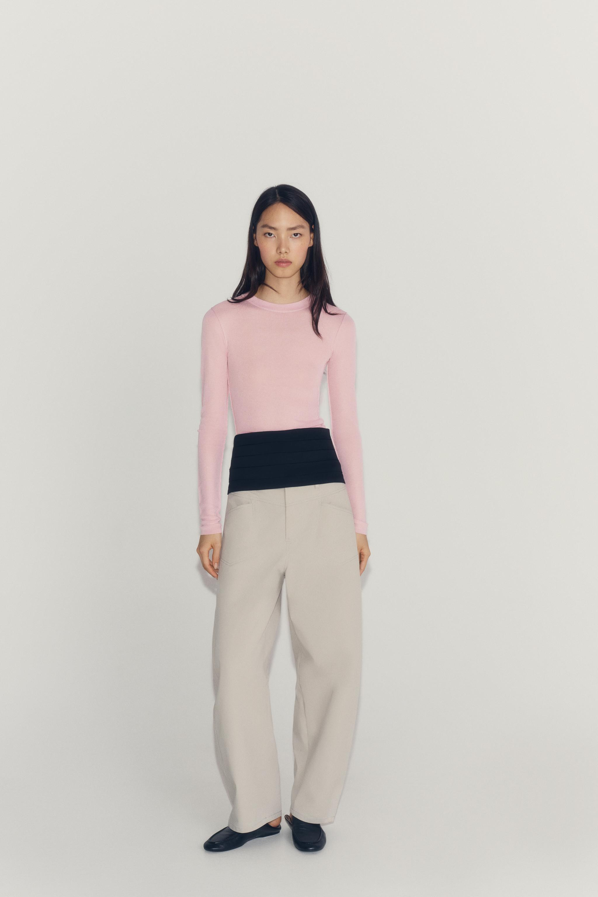 SEMI-SHEER KNIT TOP | Zara US