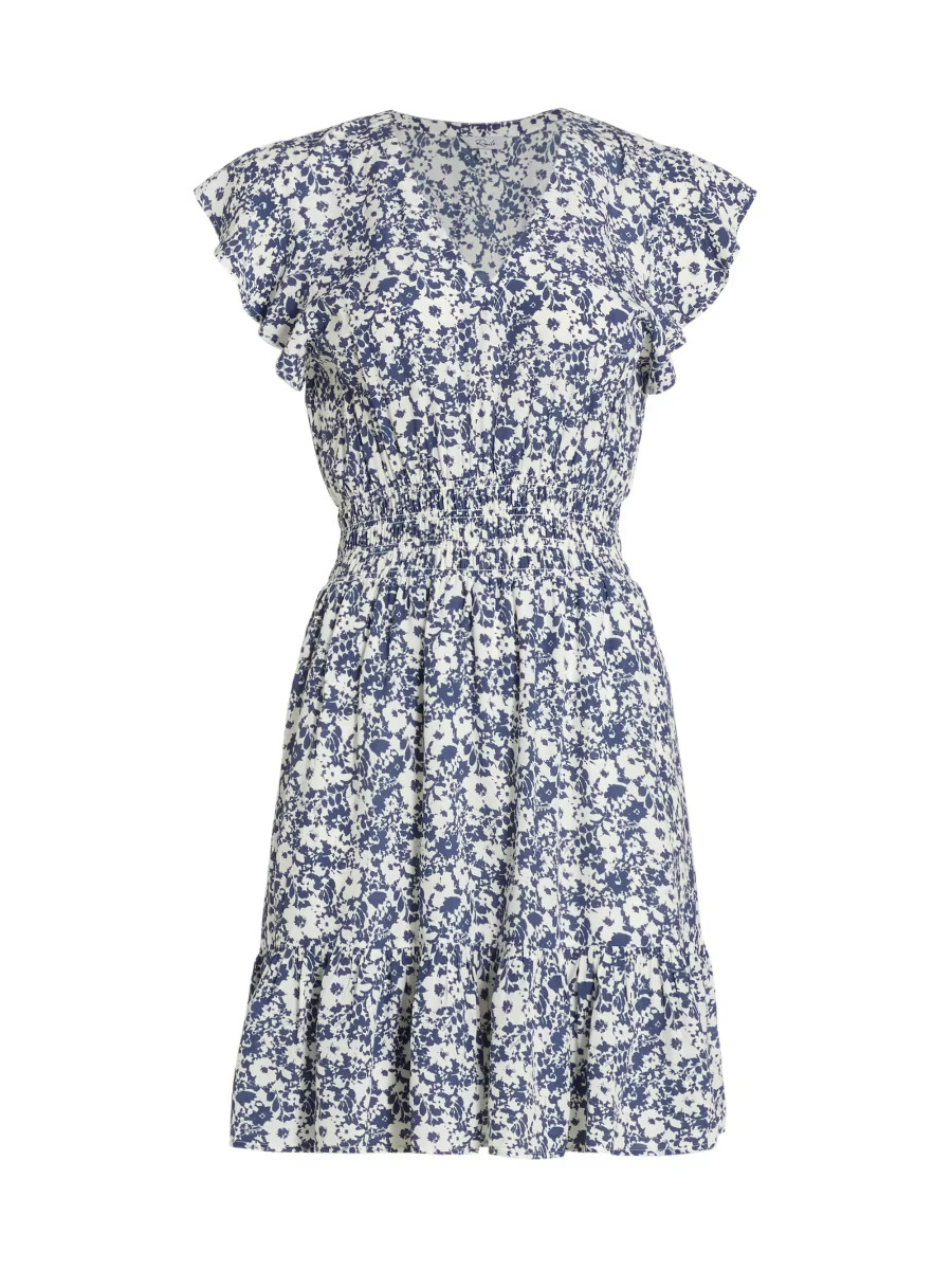 Tara Printed Short-Sleeve Minidress | Saks Fifth Avenue