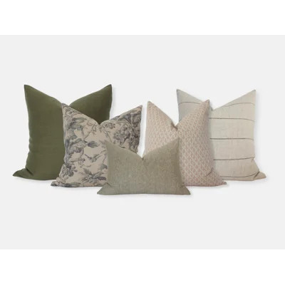 Bed Pillow Covers, Olive Pillow Set | Wayfair North America