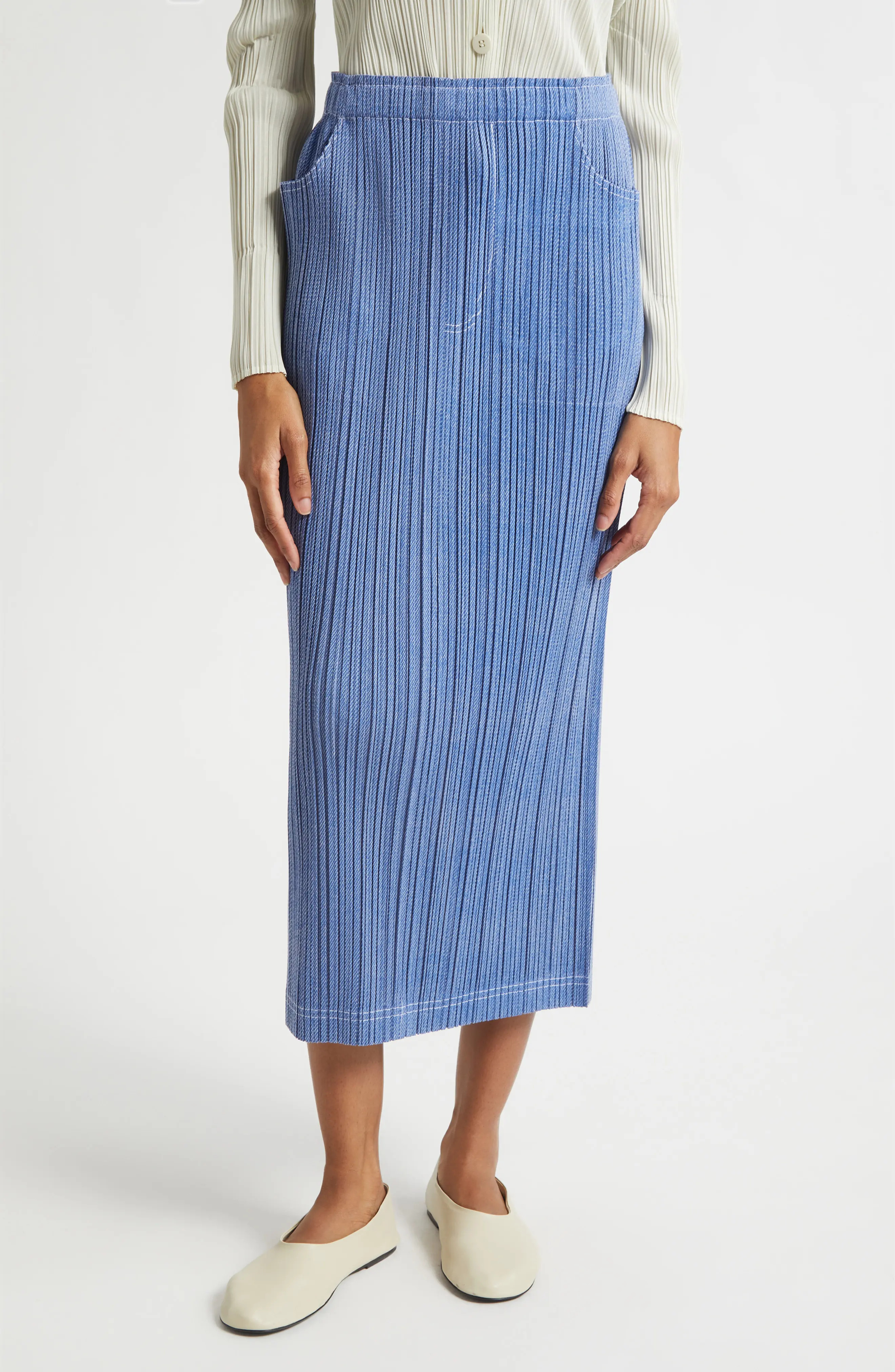 Trompe l'Oeil Pleated Midi Skirt (Women) | Nordstrom | Nordstrom