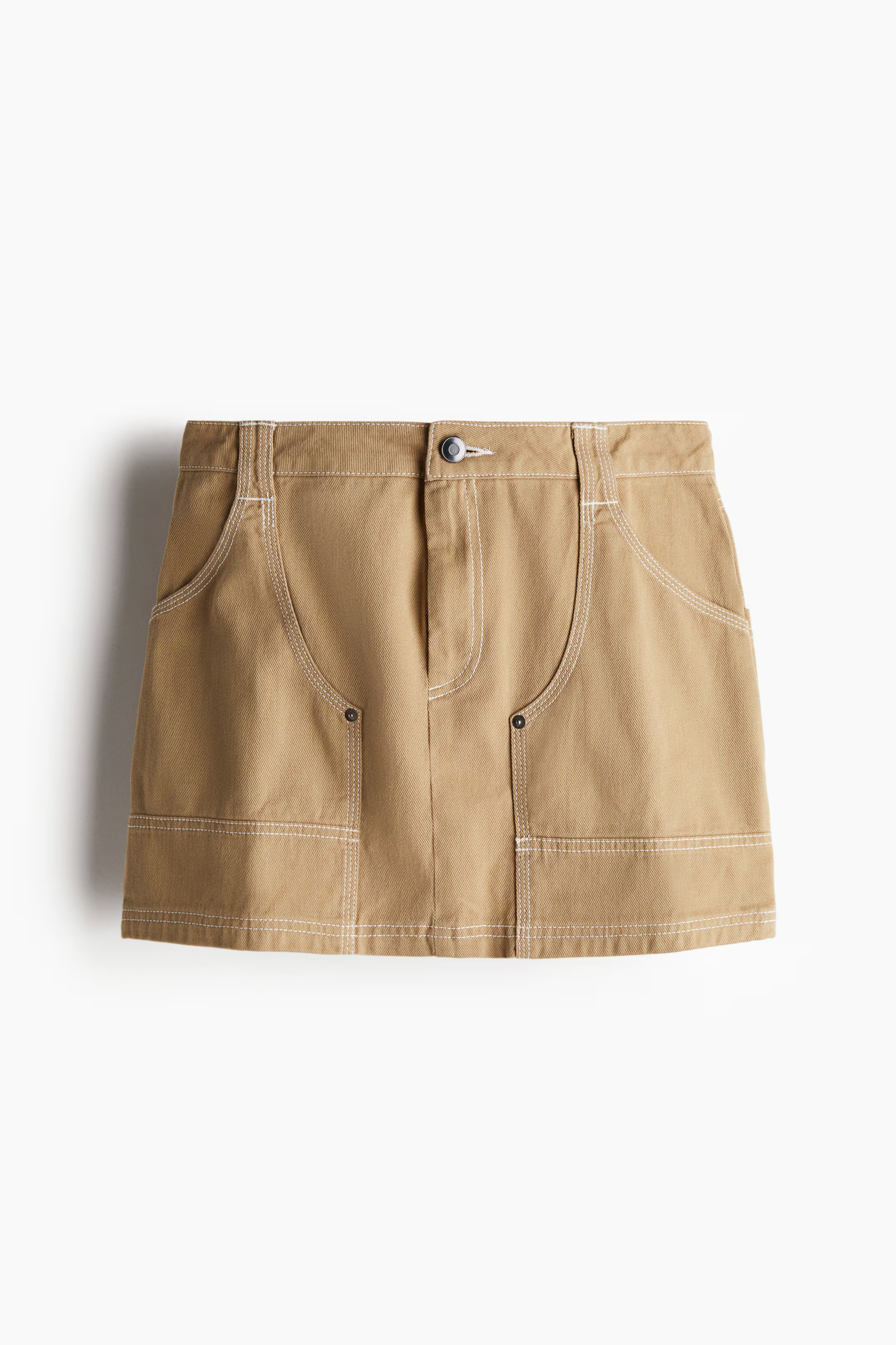 Minifalda cargo de algodón - Beige - MUJER | H&M ES | H&M (FR, IT, ES, PT, BE)