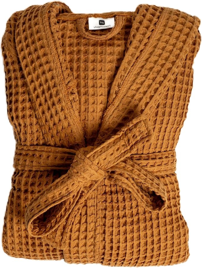 Luxury Waffle Robe with Hooded Unisex - Ultra Soft Turkish Cotton Cozy Full-Length Bathrobe for W... | Amazon (US)