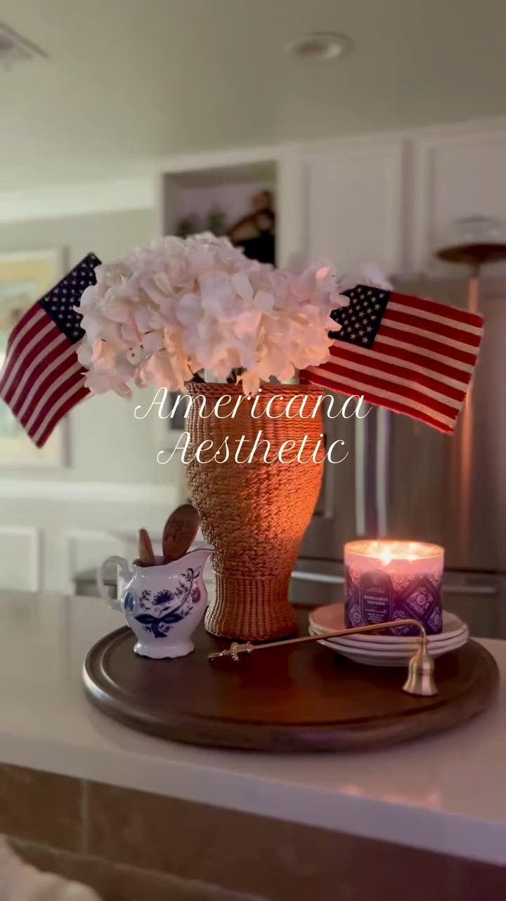The candle and vintage china creamer are the only pieces in this photo that weren’t thrifted. My latest thrift find is this beautiful rattan vase, complete with a full terracotta vessel inside, making it perfect for fresh flowers. I love mixing thrifted and new home decor finds to style our home, 

#ThriftedHomeDecor #VintageFinds #RattanVase #TerracottaVase #FreshFlowers ThriftedDecor  CollectedHome VintageHome SecondhandStyle HomeDecorInspiration ThriftStoreFinds