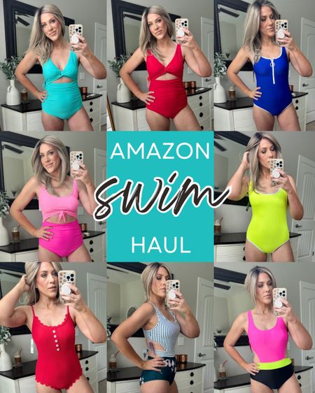Mom-approved swim haul from Amazon! 5’6” with a long torso and wearing size medium in all.

#LTKFindsUnder50 #LTKFamily #LTKSwim