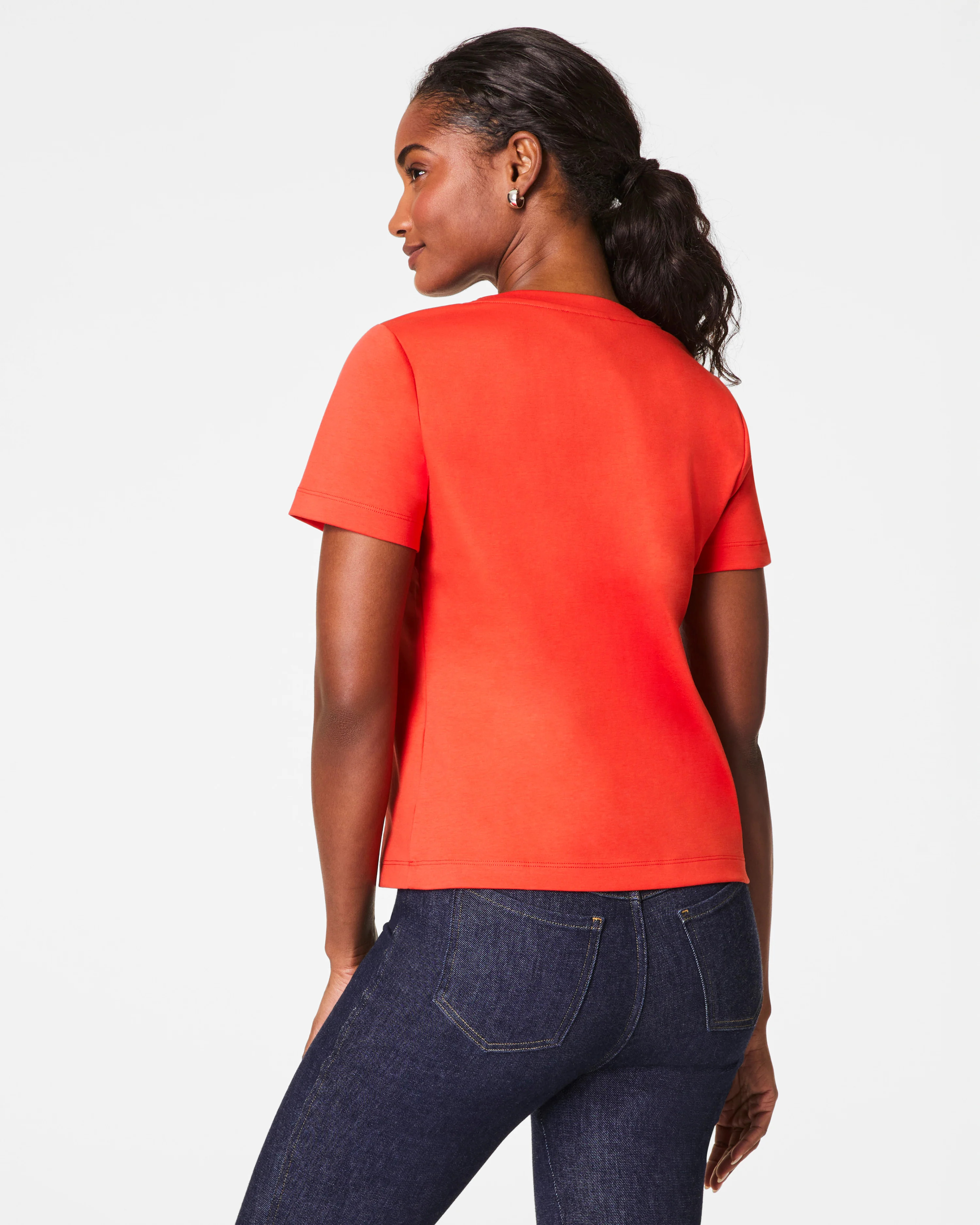 Cotton V-Neck Tee | Spanx