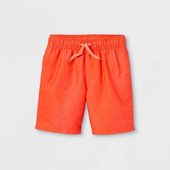 Boys' Solid Swim Shorts - Cat & Jack™ Orange | Target