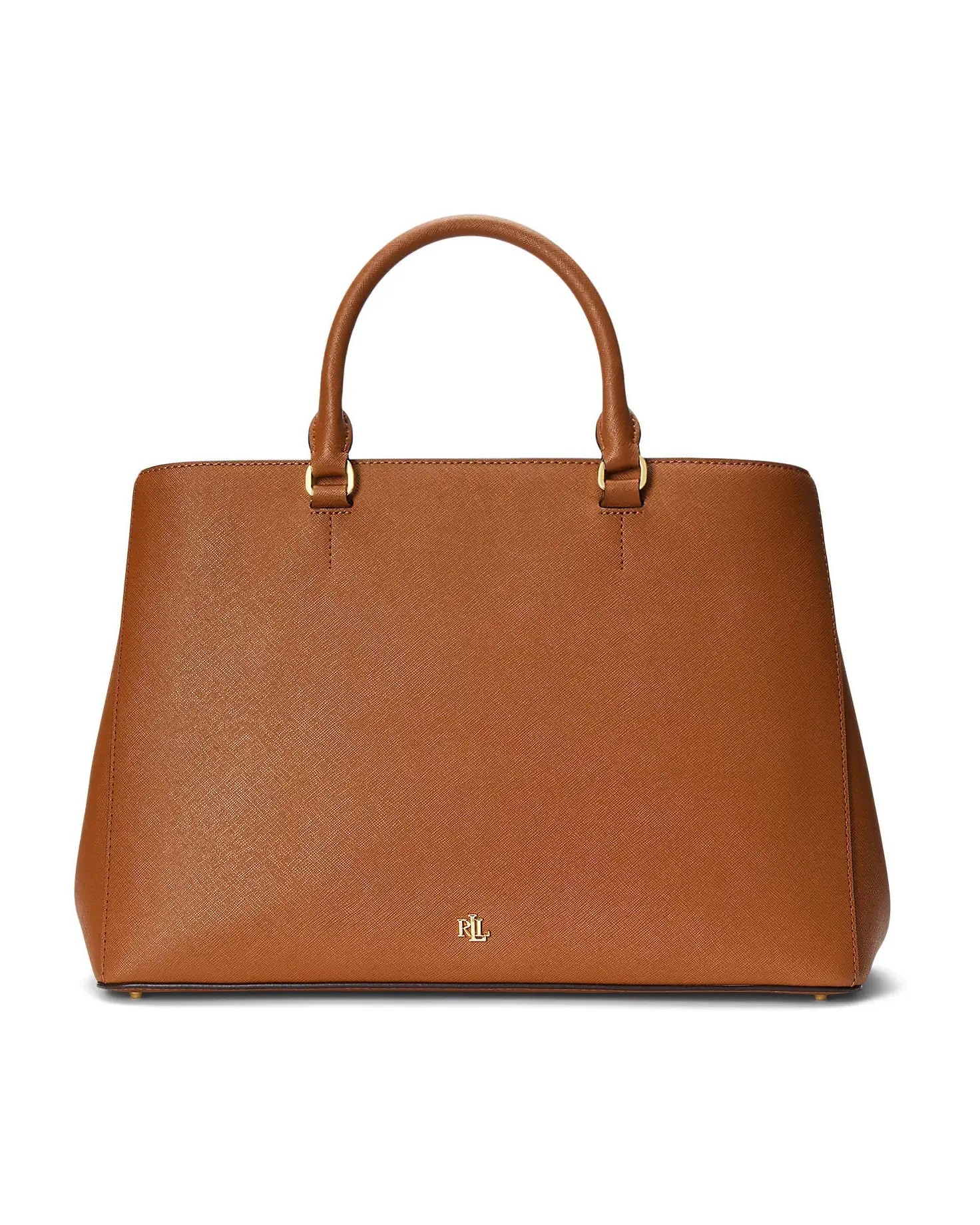 Lauren Ralph Lauren Crosshatch Leather Large Hanna Satchel | Zappos.com