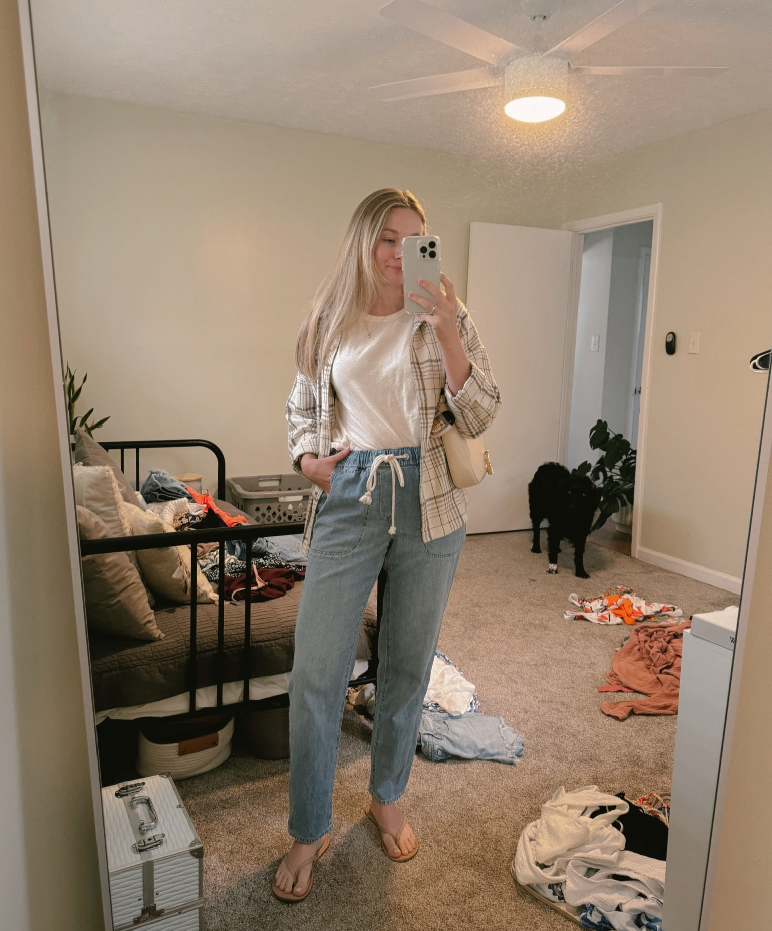 My room is so messy as I’m packing for vacation🫢 I thrifted these jeans but found the exact ones still for sale! They are so cute for summer  

#LTKSaleAlert #LTKFindsUnder50 #LTKStyleTip