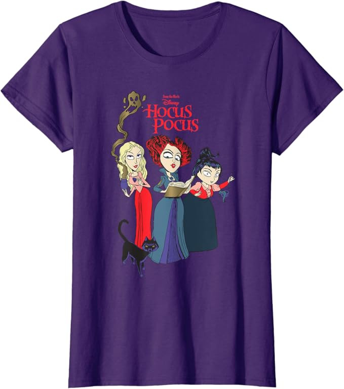 Disney Hocus Pocus Sanderson Sisters Witch T-Shirt | Amazon (US)