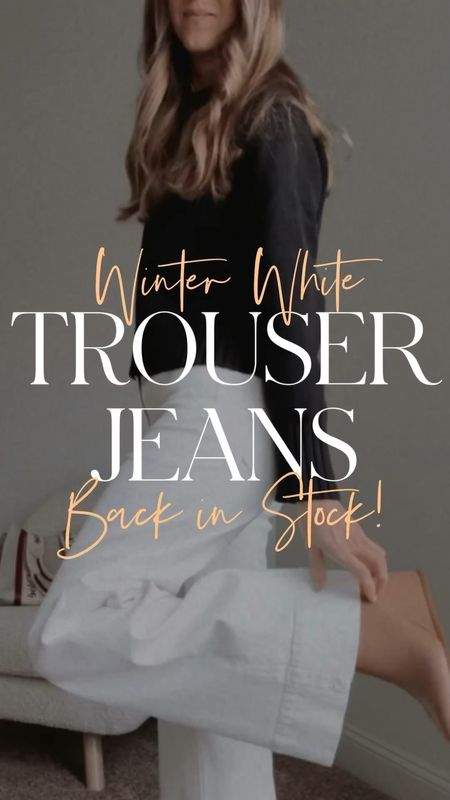 The best white trouser jeans ever- back in stock! I wear petite length and I am 5’3. I sized down for my curves as well. These jeans are awesome as workwear! 

#LTKVideo #LTKSeasonal #LTKworkwear