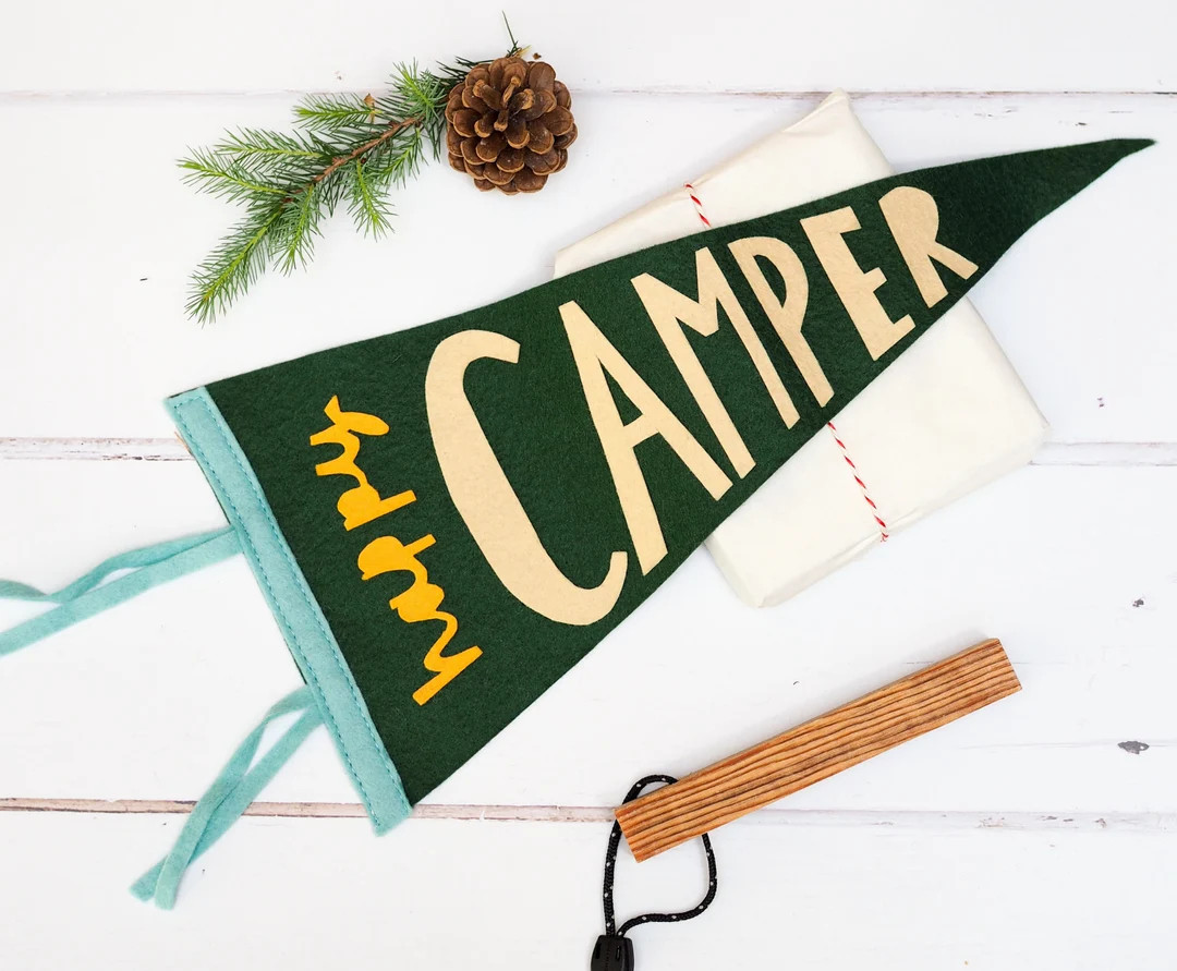 Happy Camper Pennant Flag, Camping Gift, Kids Room Decor - Etsy | Etsy (US)