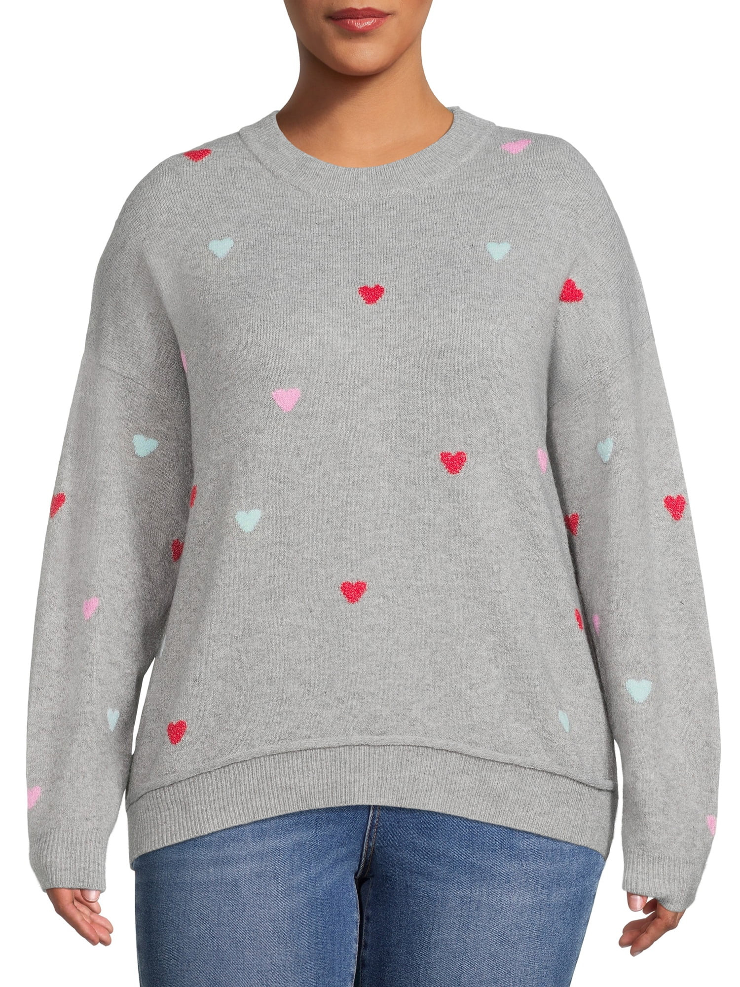Terra & Sky Women's Plus Size Intarsia Sweater | Walmart (US)