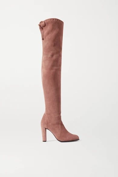 Stuart Weitzman - Highland Stretch-suede Over-the-knee Boots - Taupe | NET-A-PORTER (US)