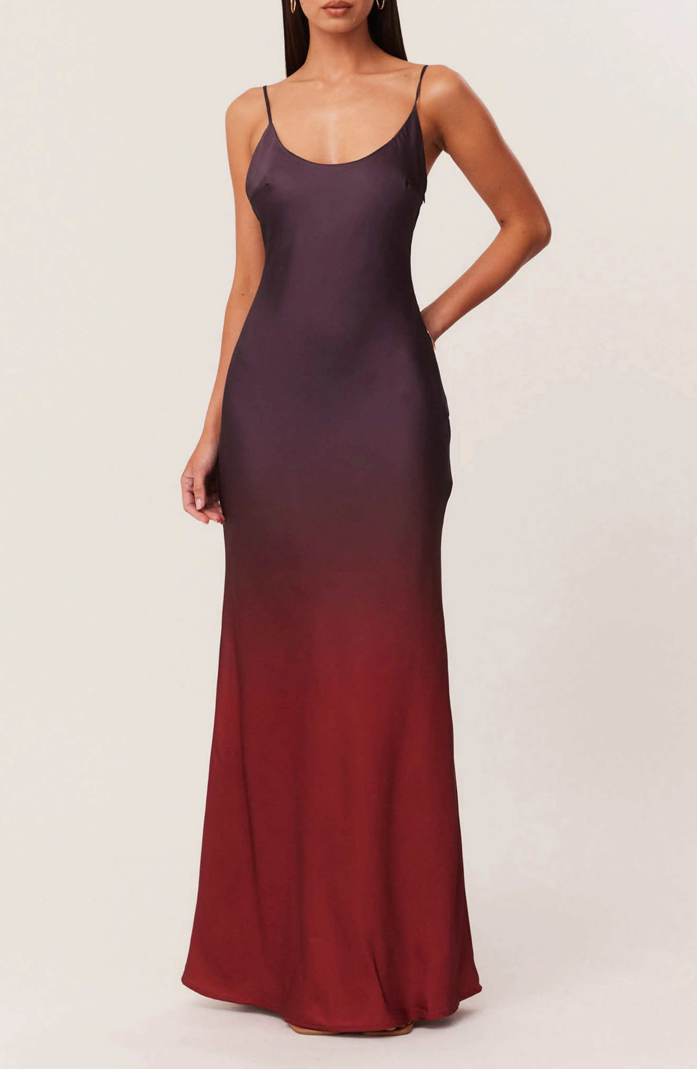 Amaya Ombr\u00e9 Satin Slipdress (Women) | Nordstrom | Nordstrom