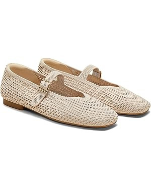 VIVAIA Margot Mary Jane Women Flat Shoes Slip on Square-Toe Washable Shoes Comfortable for Work w... | Amazon (US)