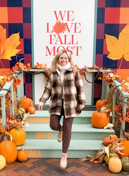 Perfect fall outfit! Wore this outfit to shoot a session downtown. Checks the box of being comfy and put together at the same time. 
The shacket is also currently 50% off! 
#photographeroutfit #comfyoutfit #downtowndetroit #fallfashion 

#LTKover40 #LTKsalealert #LTKSeasonal