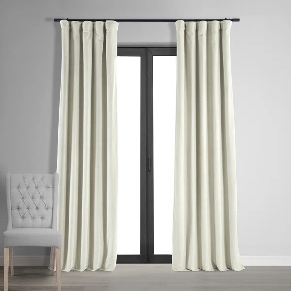 Olivia Signature Thermal Lined 100% Blackout Velvet Curtains for Bedroom & Living Room Curtains S... | Wayfair North America
