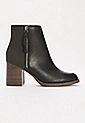 Bri Black Zipper Ankle Boot | Maurices