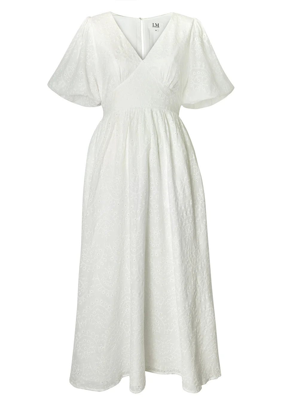 Little Mistress White Broderie Midi Dress by Vicky Pattison | Matalan (UK)