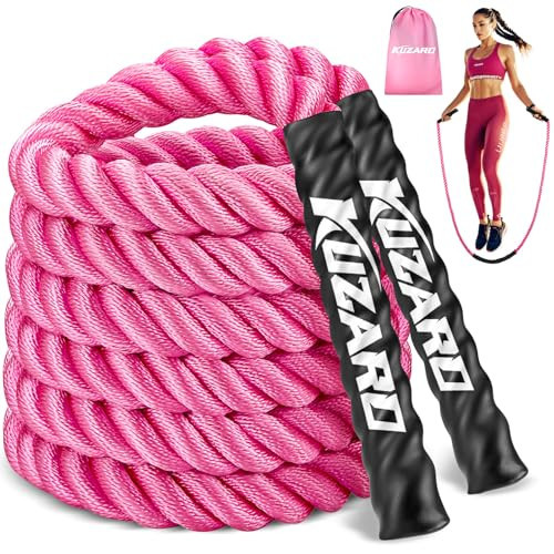KUZARO Jump Rope, Weighted Jump Rope for Women, 3.5LB Adult Skipping Rope for Fitness, Home Gym Workout Equipment, Heavy Exercise Jumpropes for Weight Loss, Shape body, Strength Training, Total Body Workout | Amazon (US)