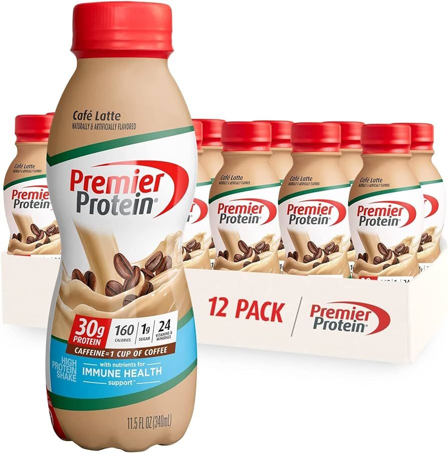 Premier Protein Shake, Café Latte, 30g Protein, 1g Sugar, 24 Vitamins & Minerals, Nutrients to S... | Amazon (US)