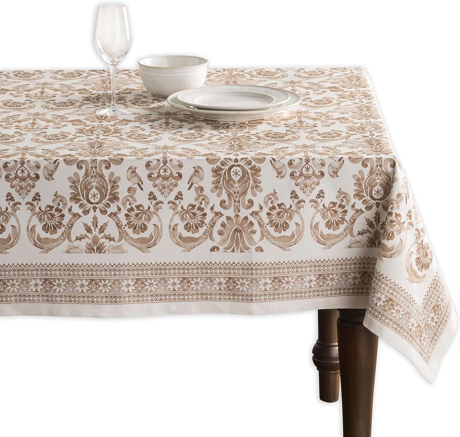 Maison d' Hermine Allure 100% Cotton Tablecloth Kitchen Dining Table Cloth for Rectangle Tables F... | Amazon (US)