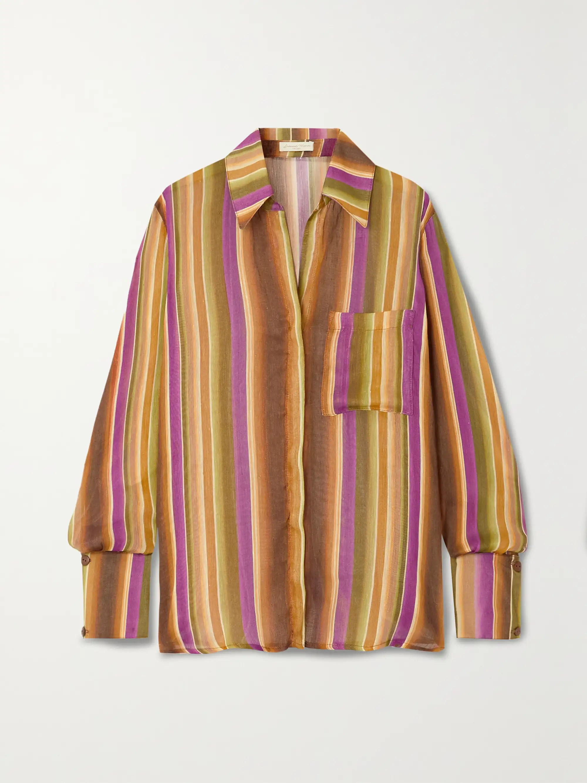 + NET SUSTAIN Soleil striped linen shirt | NET-A-PORTER (US)