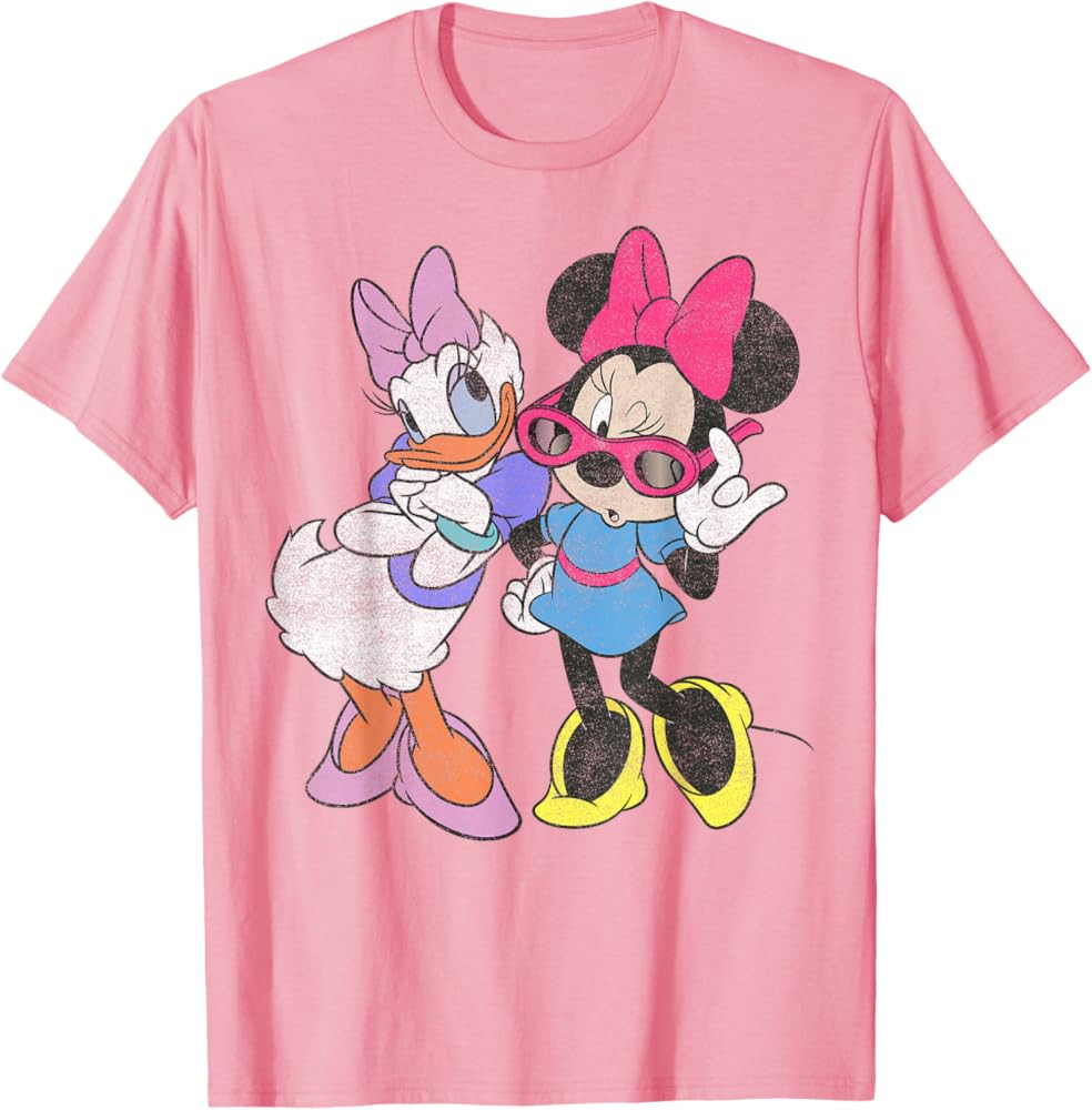 Disney Mickey And Friends Daisy & Minnie Fashion Short Sleeve T-Shirt | Amazon (US)