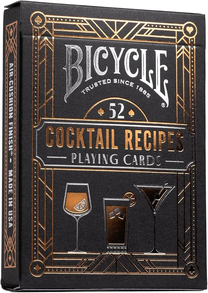 Bicycle Cocktail Playing Cards, Includes 52 Cocktail Recipes Featuring Old Fashioned, Margarita, ... | Amazon (US)