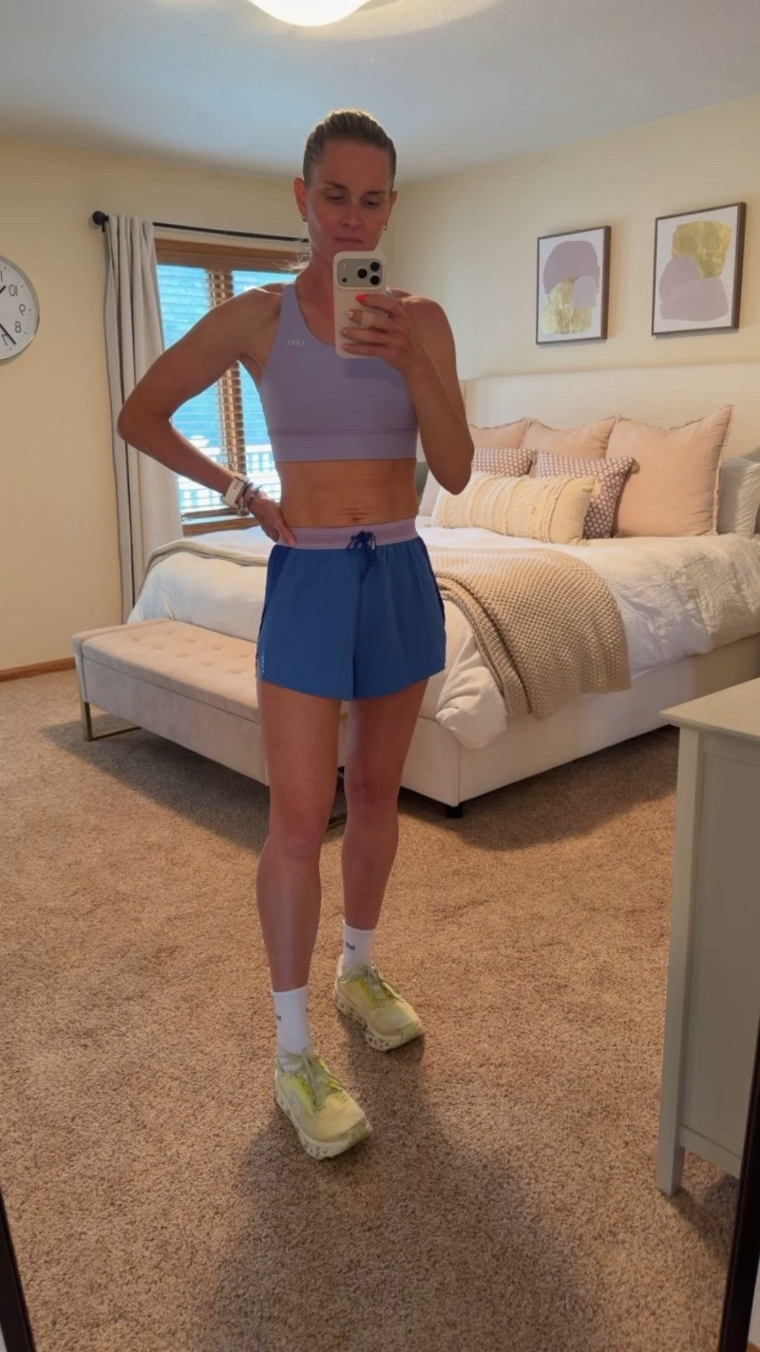 LSKD running shorts + sports bra