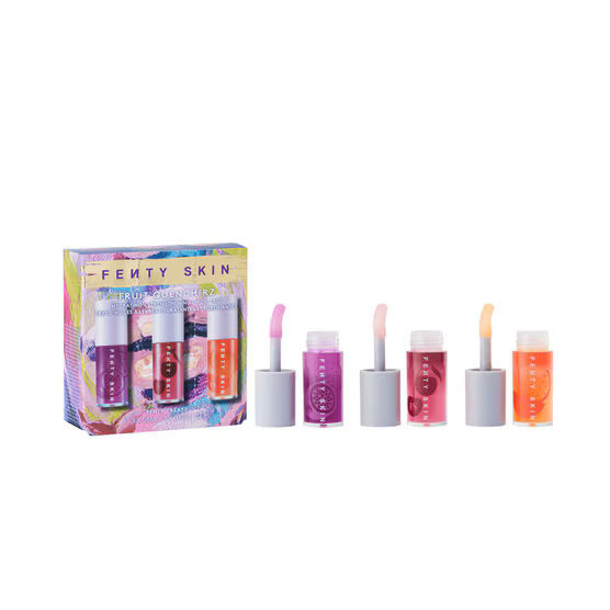 trio óleo labial fenty skin fenty treatz hydrating + strengthening lip oil trio | Sephora (BR)