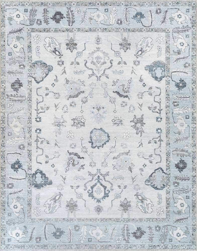 Machine Washable 7'6" x 9'6" Non-Slip Large Area Rug for Living Room, Bedroom, Dining Room - Oush... | Amazon (US)