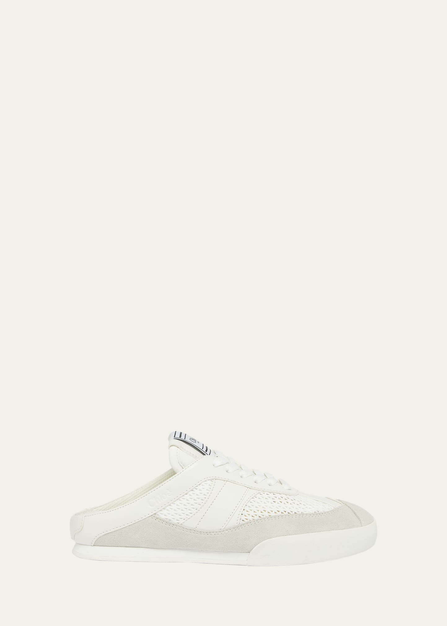 Chloe Kick Mesh and Leather Low-Top Mule Sneakers | Bergdorf Goodman