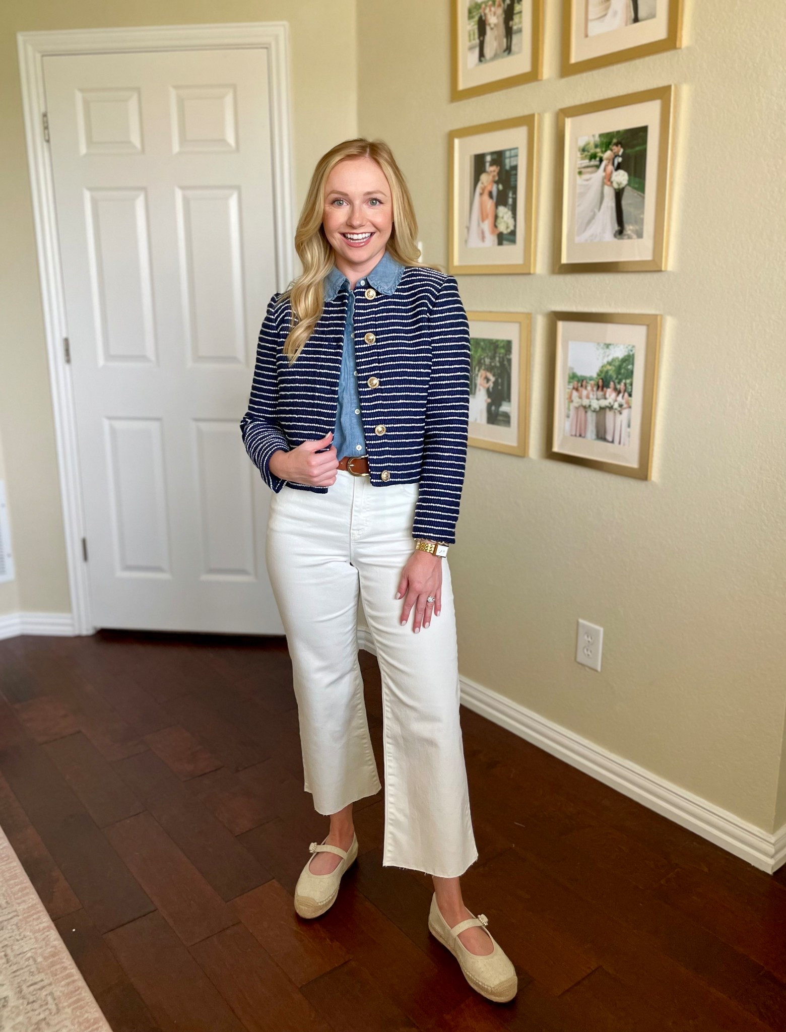 I love everything about this look! These white jeans are a spring staple, and this lady jacket is a classic! Wearing a 26P in jeans, 0P in jacket and XS in blouse

#LTKSeasonal #LTKWorkwear #LTKPetite