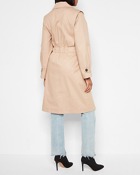 Belted Removable Sleeve Trench Coat | Express