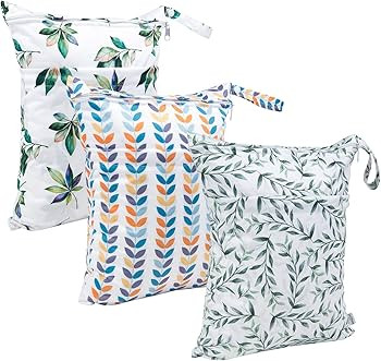 babygoal Wet Dry Bags for Baby Cloth Diapers, Washable Travel Bags, Beach, Pool, Gym Bag for Swim... | Amazon (US)