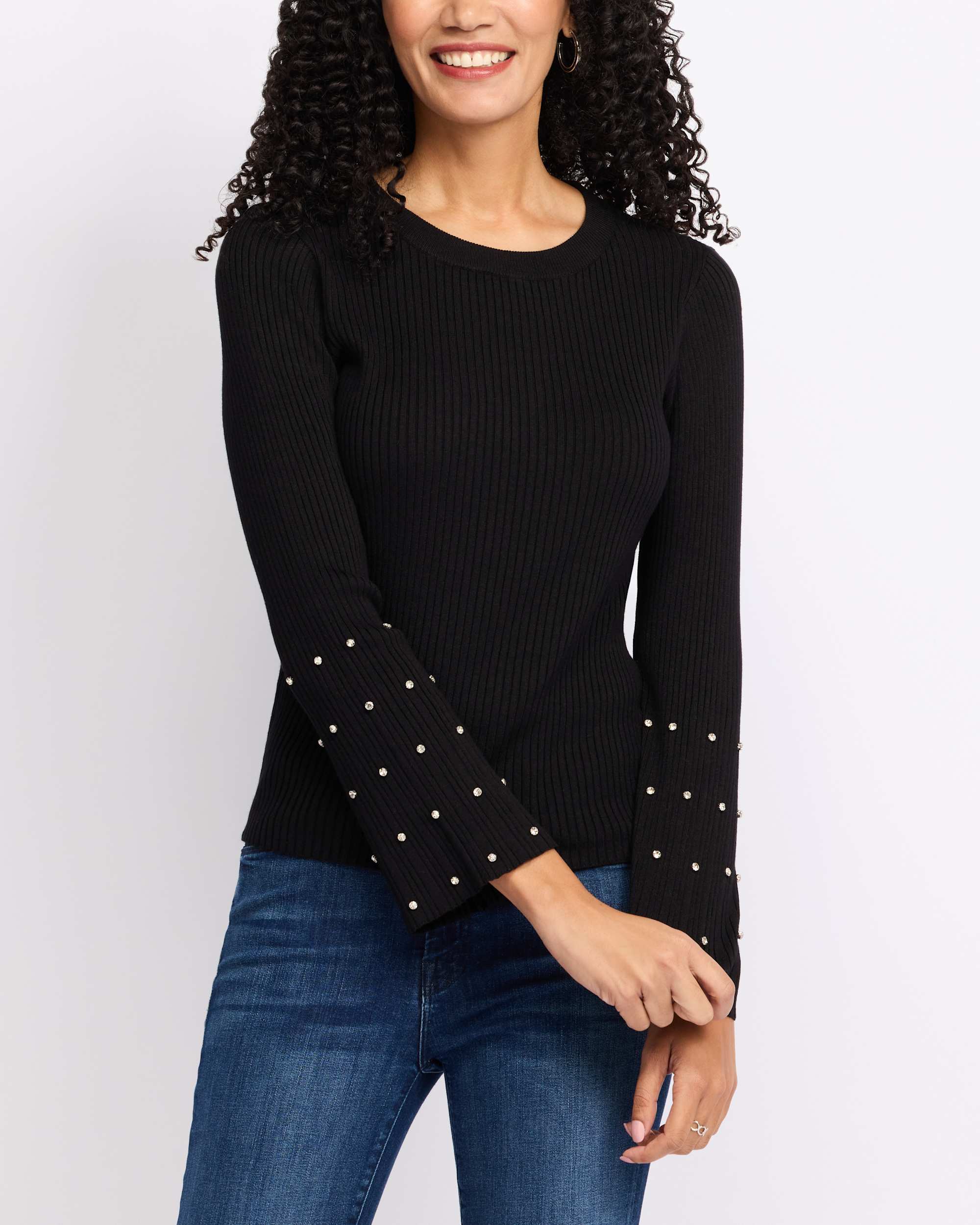 Annie Embellished Long Sleeve Sweater | Stitch Fix
