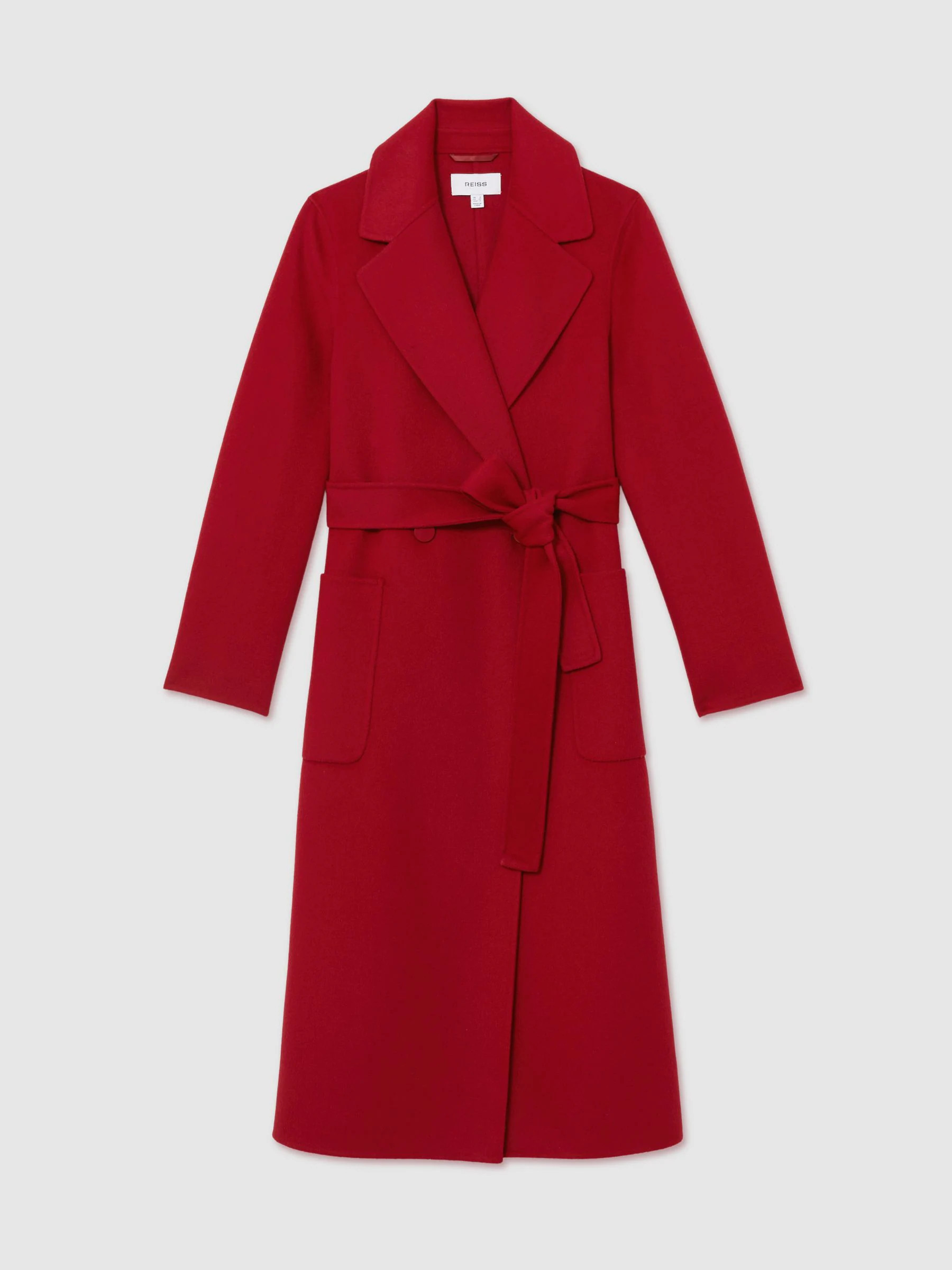 Reiss Reiss Red Lucia Wool-Blend Double-Breasted Blindseam Coat | Next US