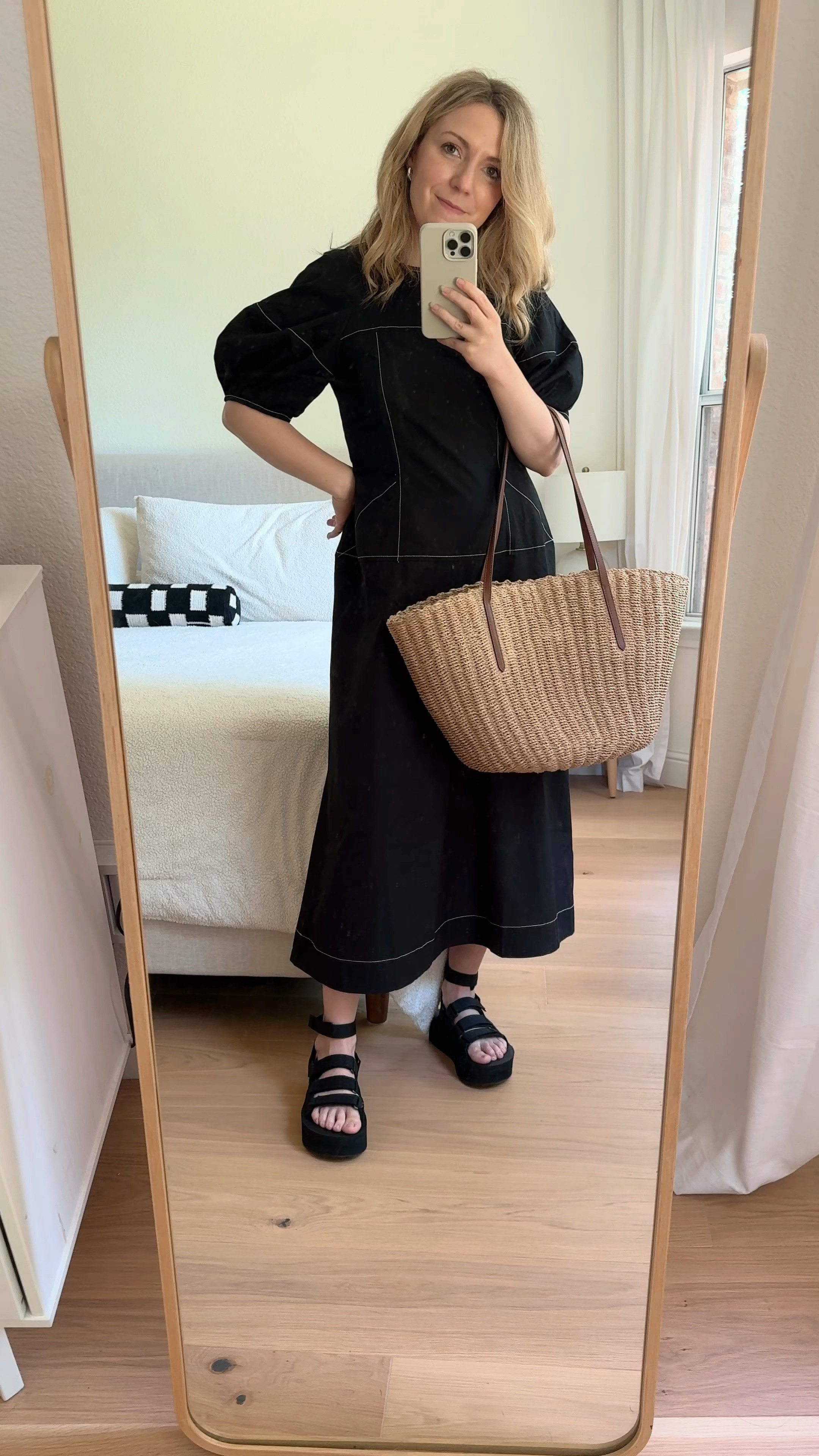 easy summer outfit that is so comfortable but also not lacking in details. Took a size up in the dress for a more relaxed fit, and a half size down in the sandals (they only come in full sizes)✨

#LTKFindsUnder100 #LTKVideo #LTKShoeCrush