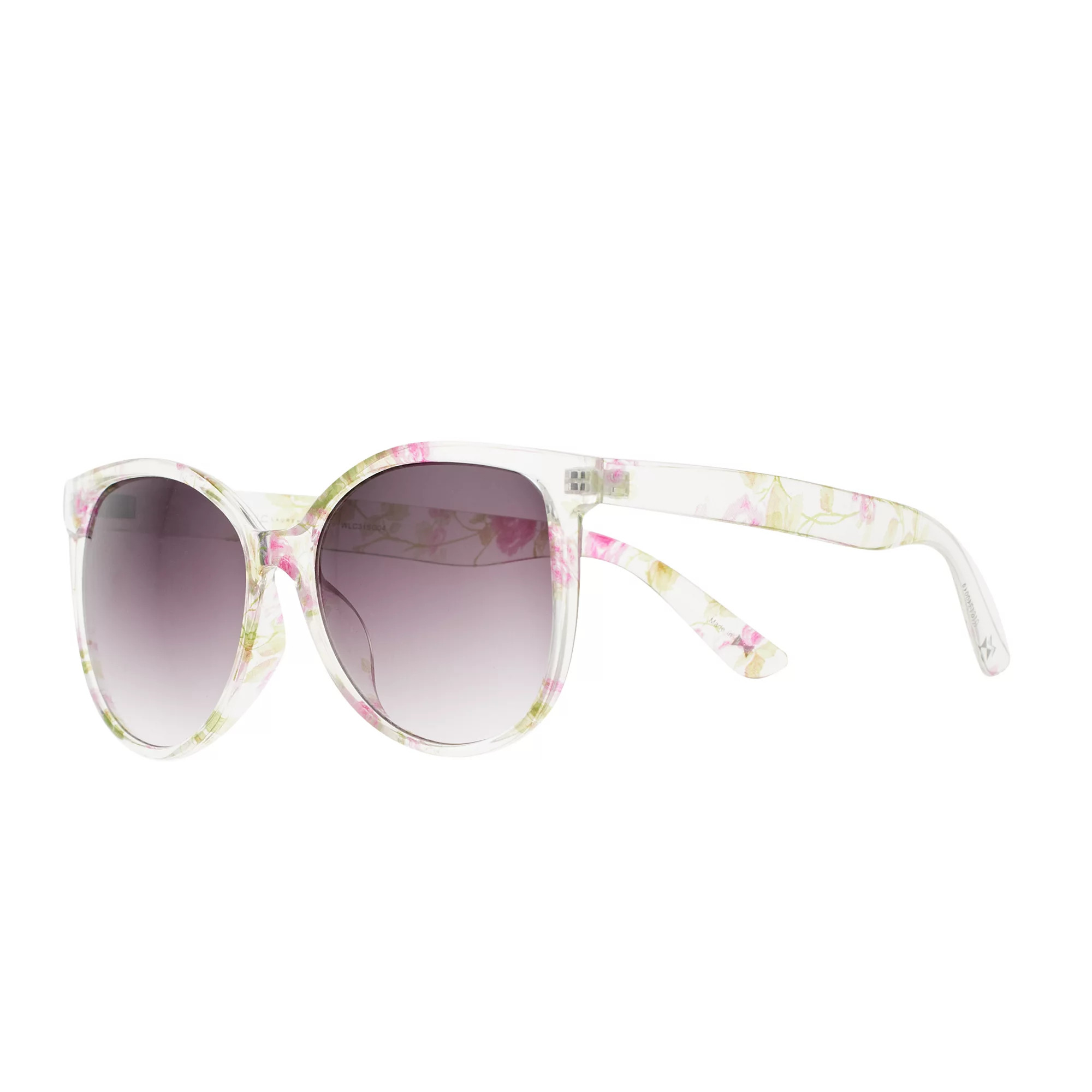 Women's LC Lauren Conrad 58mm Round Cat Eye Floral Sunglasses | Kohl's