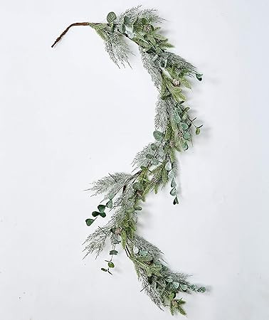 5' Artificial Mixed Pine & Eucalyptus Christmas Garland | Amazon (US)