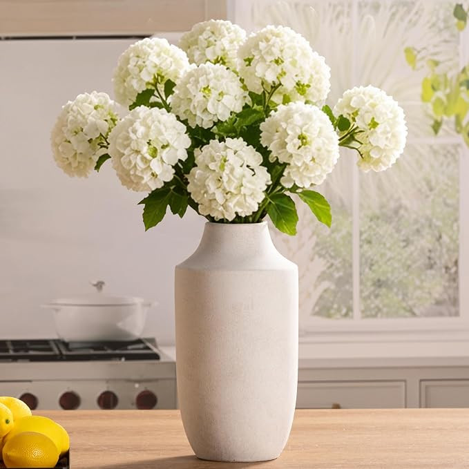 Mitt&Ditt Ceramic Flower Vase, 12.5 inch Tall Off-White Vase, Large Decorative Terracotta Vases, ... | Amazon (US)