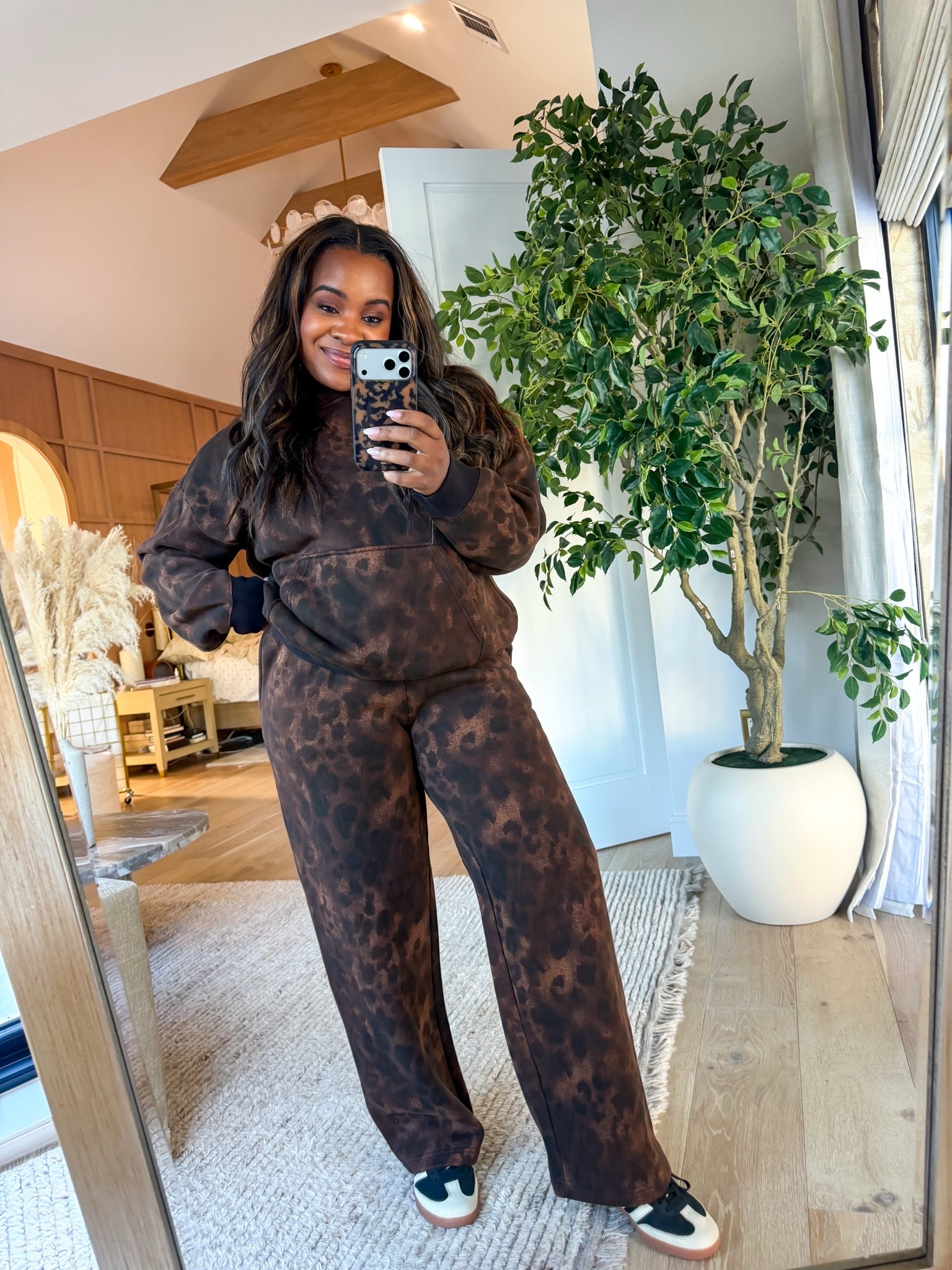 The men's section at Target is gold! ✨ This matching leopard sweat set is adorable- wearing a size M. 

 #LTKdayinmylife #LTKootd #LTKSeasonal