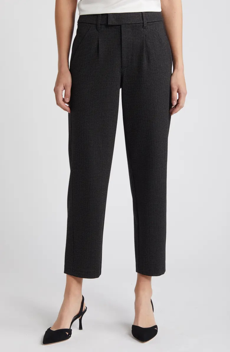 'Ab'Solution Skyrise Pleated Ankle Straight Leg Pants | Nordstrom