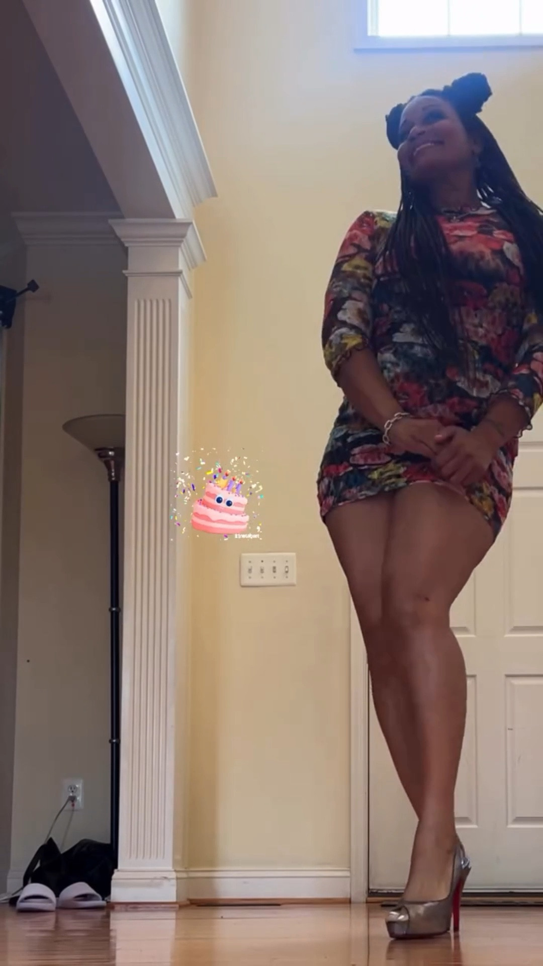 This was one of my birthday dresses and it was the cutest most comfiest little dress ever. 🥰. The material is so soft and the "rouching” in the middle gives you the confidence you need to shine in any room you walk into! 

😌Don’t get me started on the red bottoms. 👠 👠 Literally my favorite. I can dance for hours in them! (Not something you normally hear in a pair of #christianlouboutins )💅🏽You should DEF check the entire fit out- you won’t be disappointed💃🏽 

#LTKParties #LTKStyleTip #LTKOver40