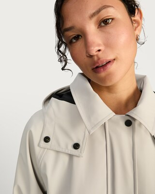 F&F Hooded Shower Resistant Raincoat in Neutral | Tesco F&F